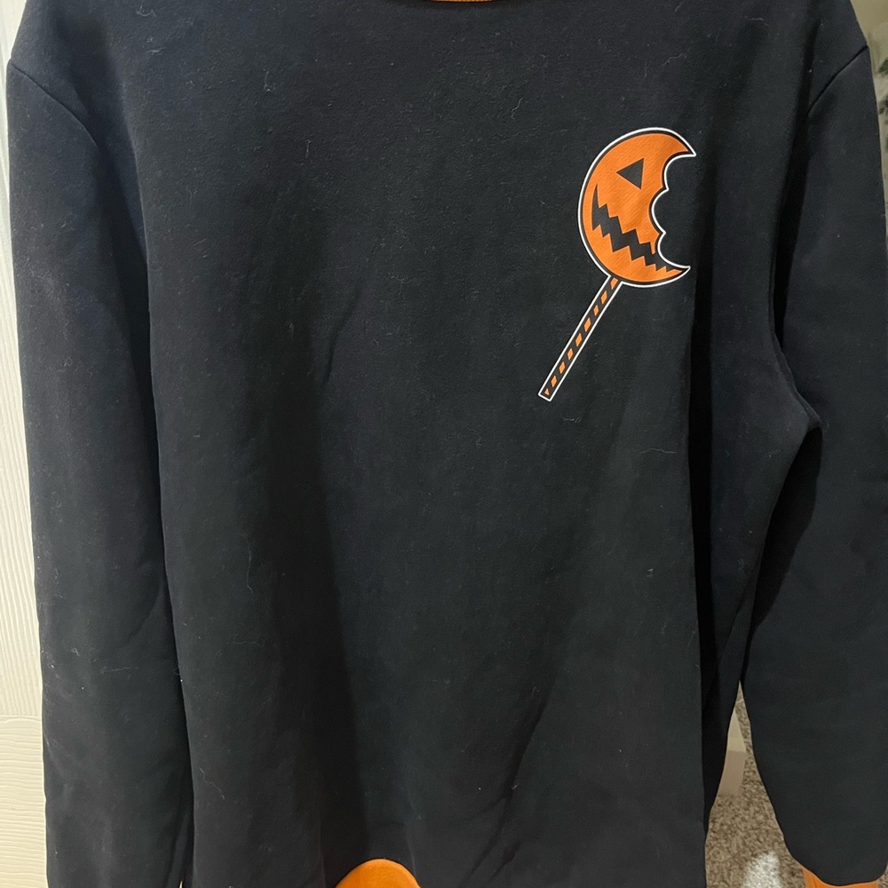 Black and Orange Graphic Sweatshirt